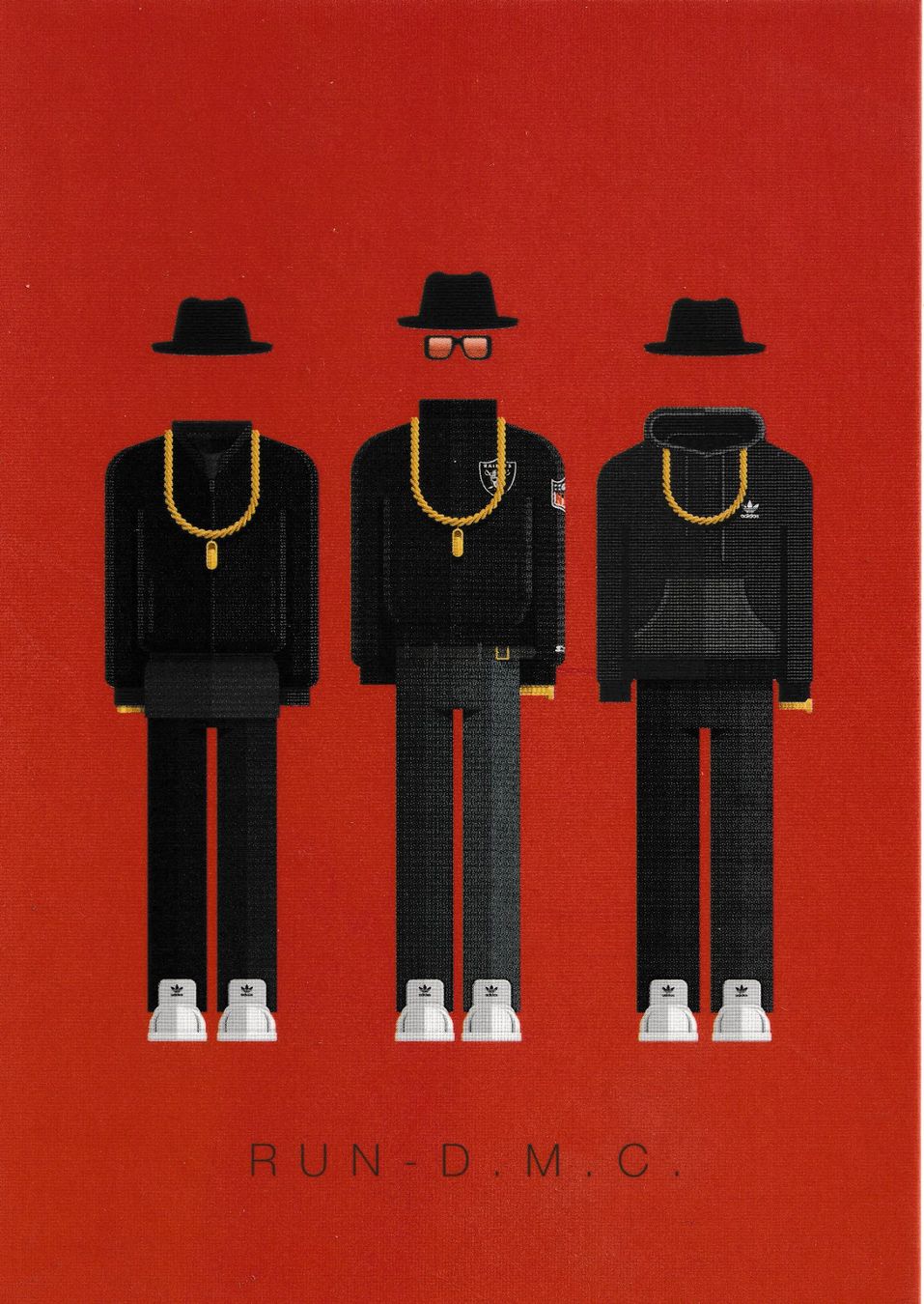 Ansichtskarten: Run DMC Postcard – Gebraucht aus Romainmôtier von Iguazu12
