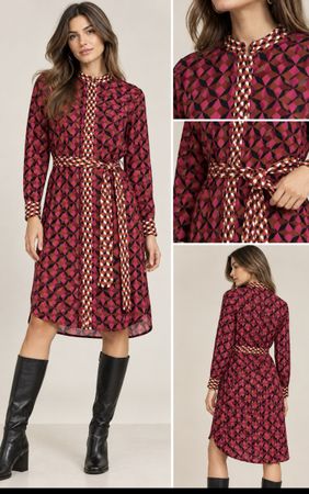 Robe chemise Zara Woman, motif géométrique, taille XS
