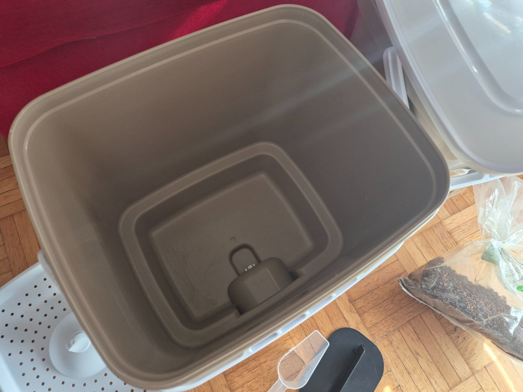 Cestini per rifiuti: Bokashi Kompost Set mit 2 Eimern Cappuccino-Weiss – Usato da Zürich venduto da pau_y8mv 6
