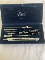 Alte Präzisions- Zirkel von Kern Aarau mit Zubehör