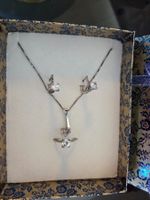 Silber Schmuckset mit Zirkonia, neuwertig