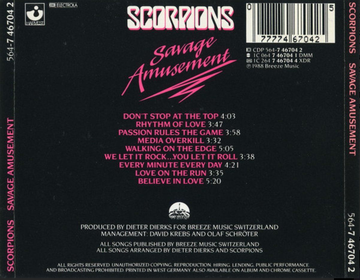 CD: Scorpions – Savage Amusement – Usato da Brunnen venduto da Barfly5 1