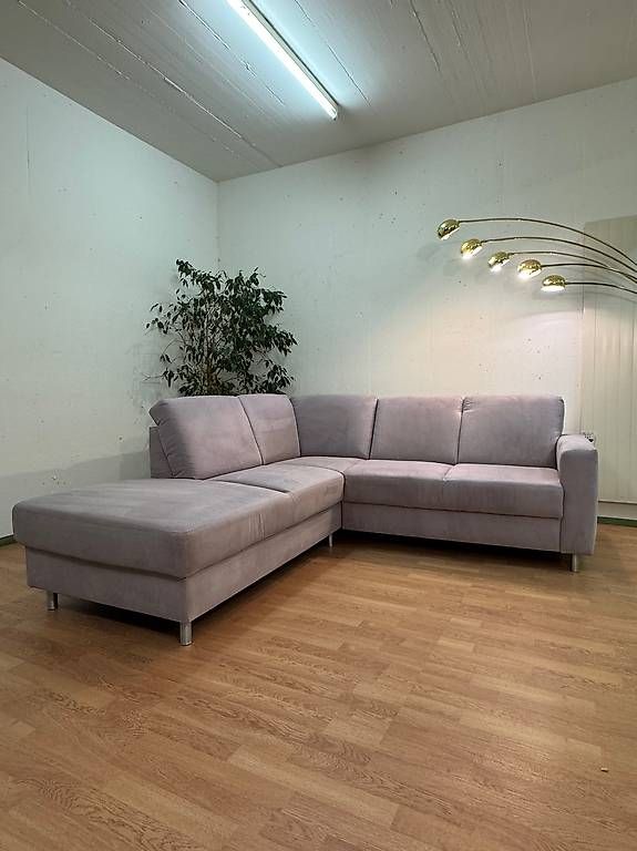 Divani: (Gratis Lieferung) Ecksofa Grau Alcantara – Usato da Fehraltorf venduto da Sofalab.swiss 1