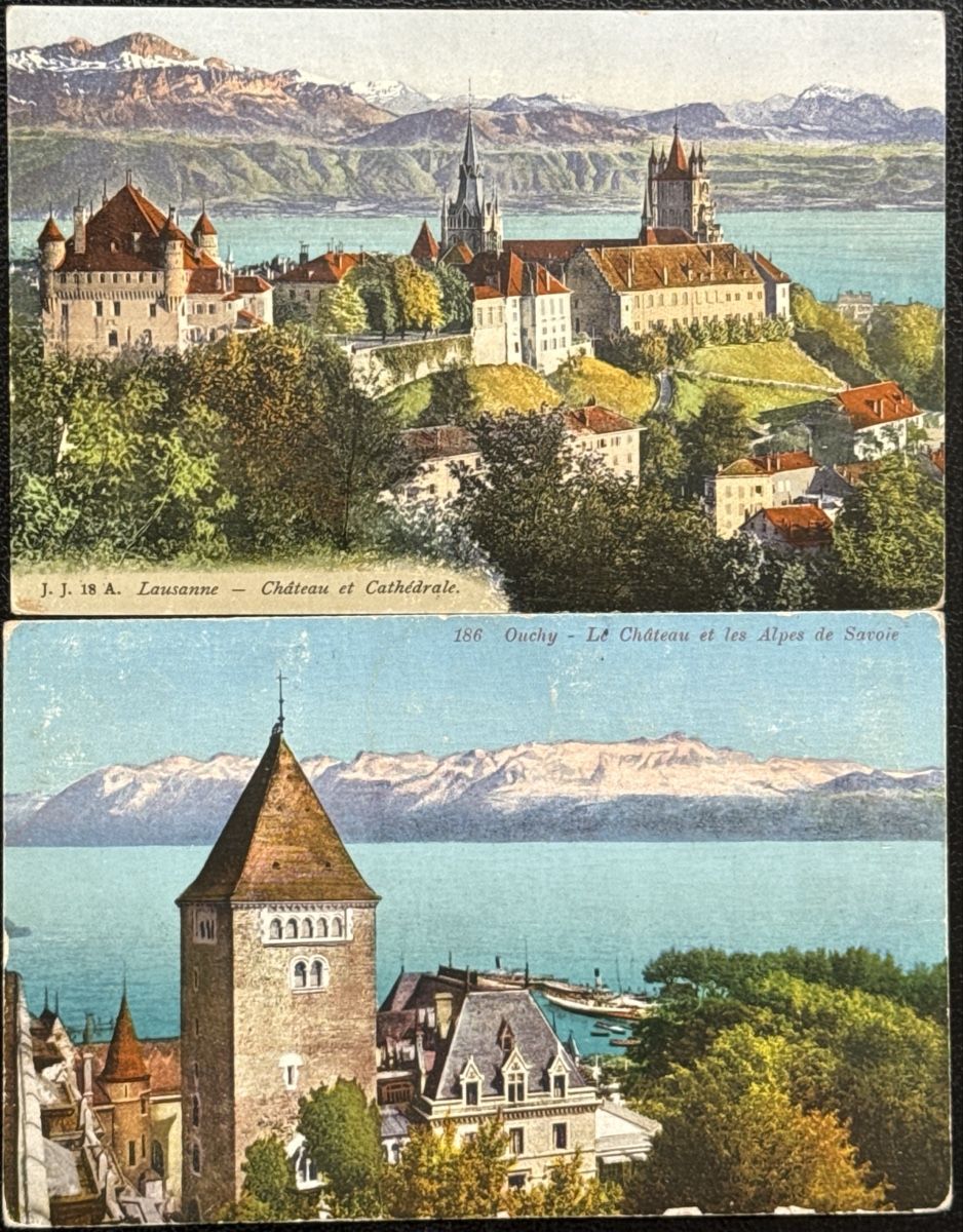 Tutti i francobolli: Schweiz Flugpost Lausanne Mailand 1925 2 Karten – Usato da birsfelden venduto da tim0444 1