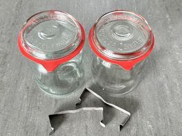 2 x Einmachglas - HELVETIA Conservenglas 1 Liter - Vintage