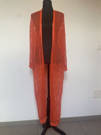 Maxi Strandweste in Feinstrick