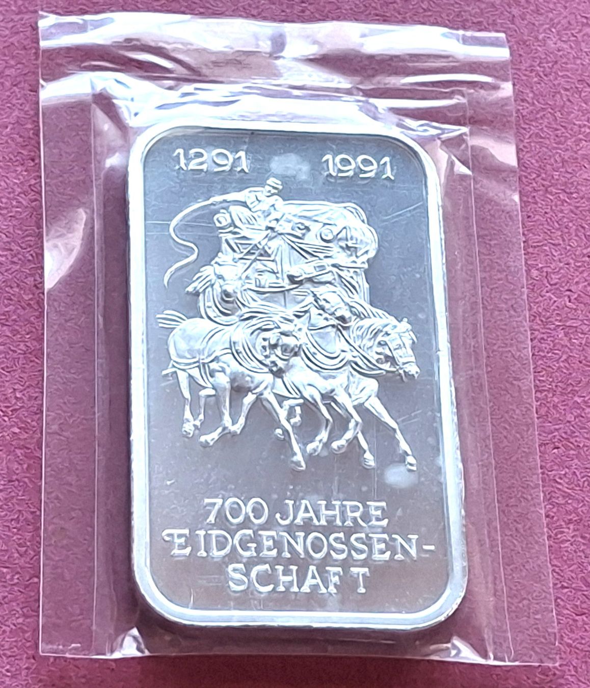 Metalli preziosi: GOTTHARDKUTSCHE - 1 OZ FEINSILBER – Usato da Boniswil venduto da dpd4coins
