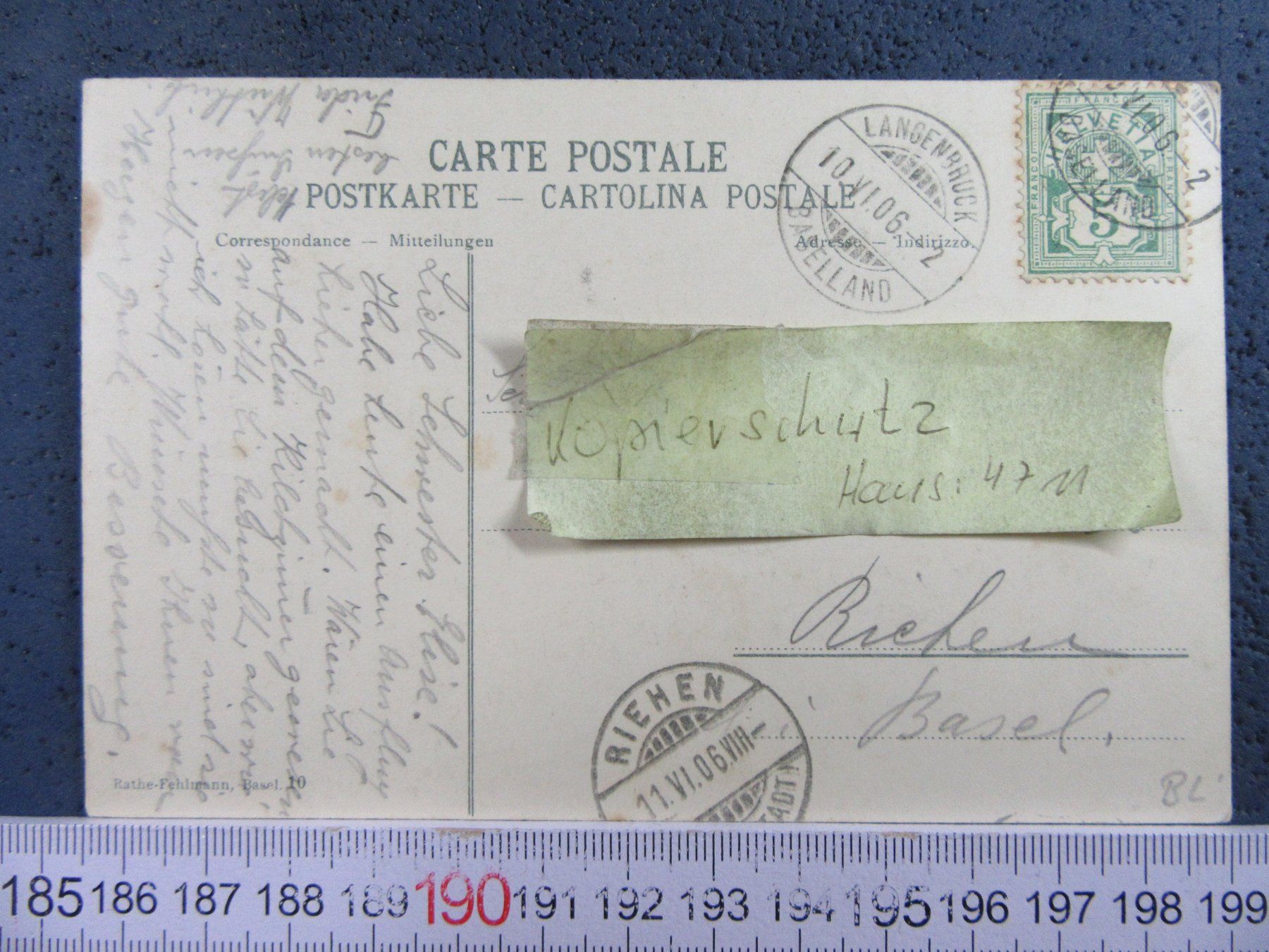 Cartoline postali: LANGENBRUCK 1906 BL AK – Usato da Ettingen venduto da Hausi4711 2