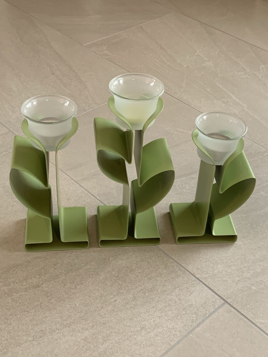 Partylite Portacandele: Kerzenhalter 6-teilig in grün – Usato da Giswil venduto da Pingu109