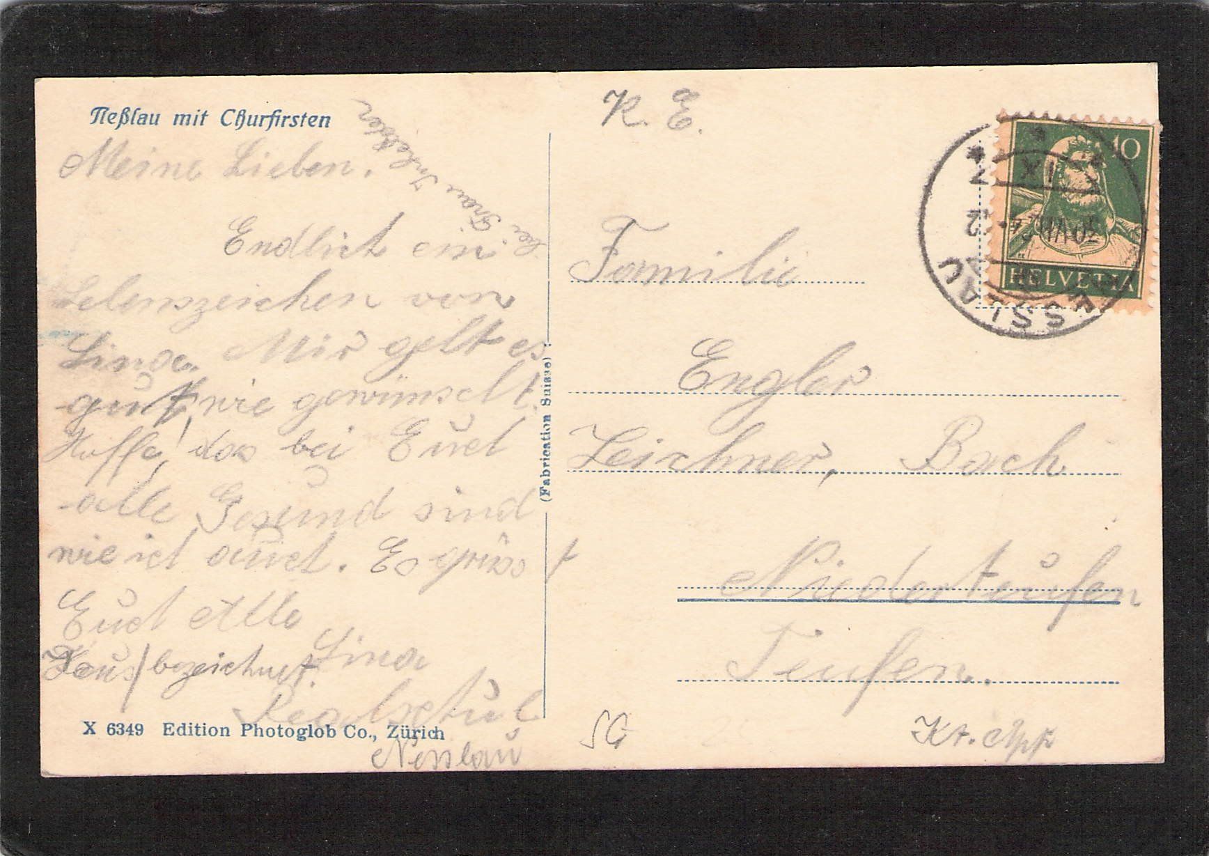 Cartoline postali: Nesslau SG , Oldtimer , gel.1924 – Usato da Reichenburg venduto da Pipo-67 1