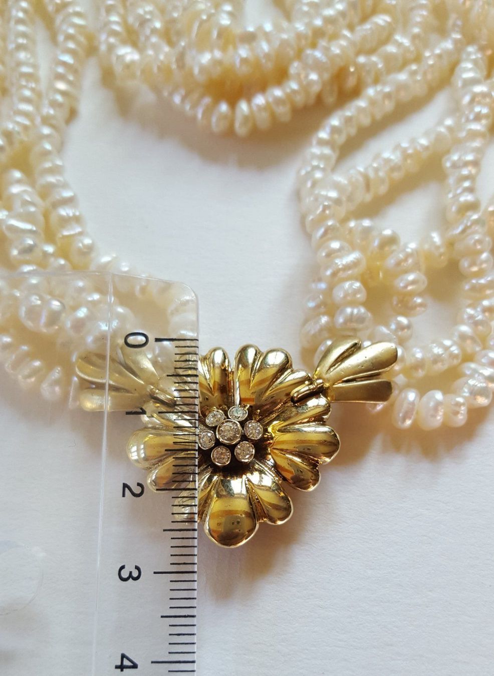 Ketten: Perlen Collier~585 Gold Verschluss/Broch – Gebraucht aus Wald ZH von Aniade 4