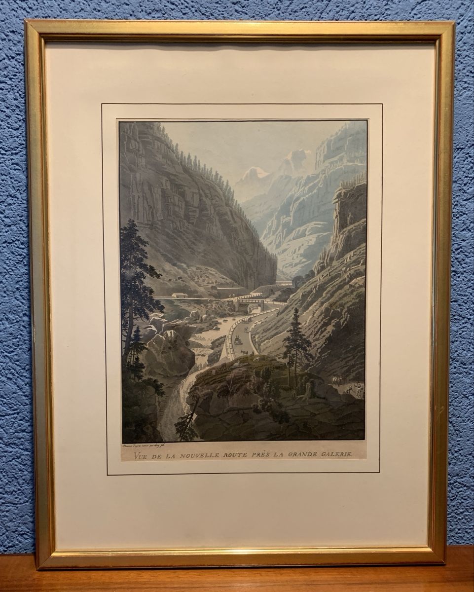 Incisioni: Gravure vue panoramique du SIMPLON – Usato da Veytaux venduto da Latourelle