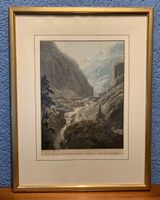 Gravure vue panoramique du SIMPLON