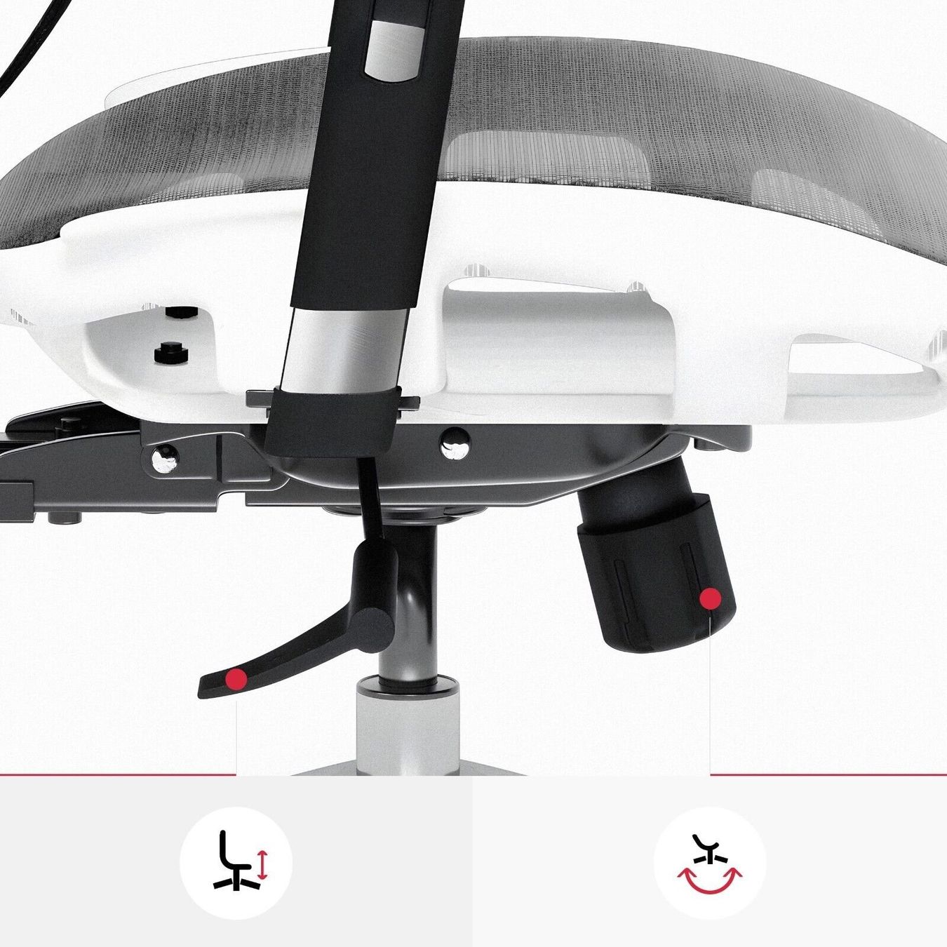 Sedie: Ergonomischer Schreibtischstuhl Diablo V-Basic - Weiss-Grau – Nuovo e nell'imballaggio originale da Wallenwil venduto da toesstal-vertrieb 6
