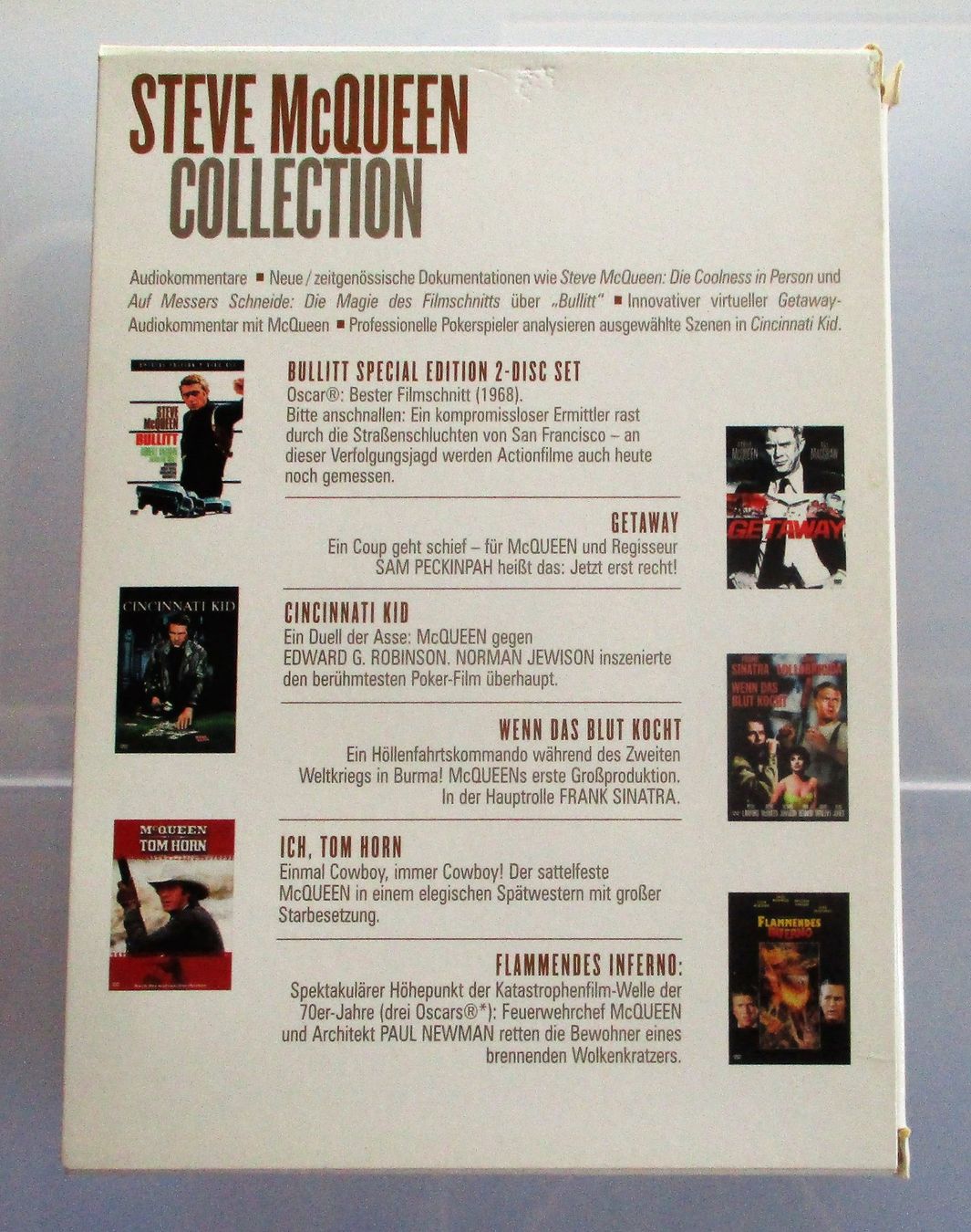 Alle DVDs: STEVE MCQUEEN COLLECTION - 6-DVD Box + Bonus – Gebraucht aus Wattwil von Muriel10 1