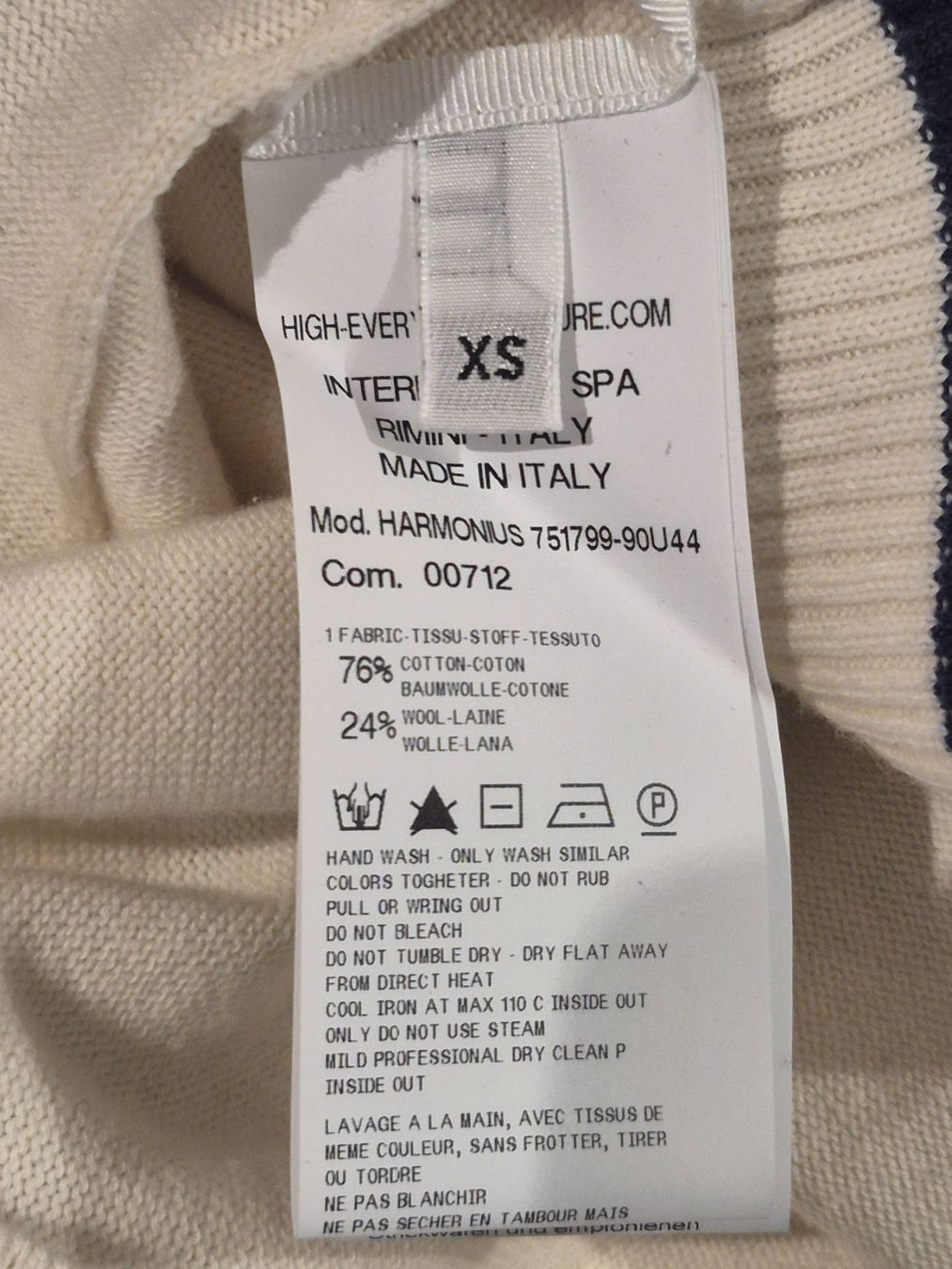 High Maglioni & Felpe: Pullover in Farbeblock-Design, Gr. XS, HIGH – Usato da Zürich venduto da Roberto040 5