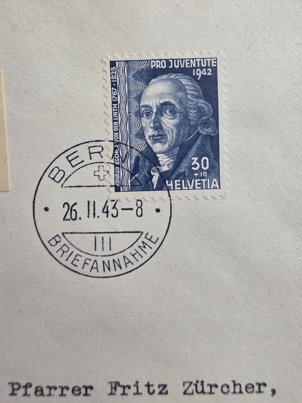 Tutti i francobolli: Ersttagsbrief Postmarken 1943 – Usato da Bern venduto da Kocholo 2
