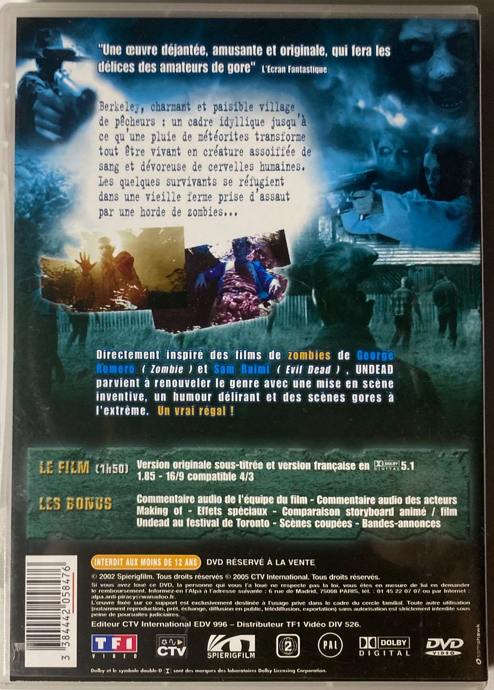 Tutti i DVDs: UNDEAD (MÊME PAS MORT) – Usato da Poliez-Pittet venduto da Newtown-Records 1