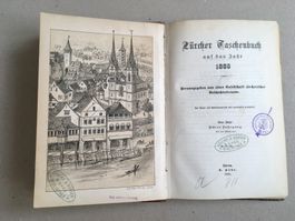 🟡antikes Buch von Zürich - Das Zürcher Taschenbuch 1885