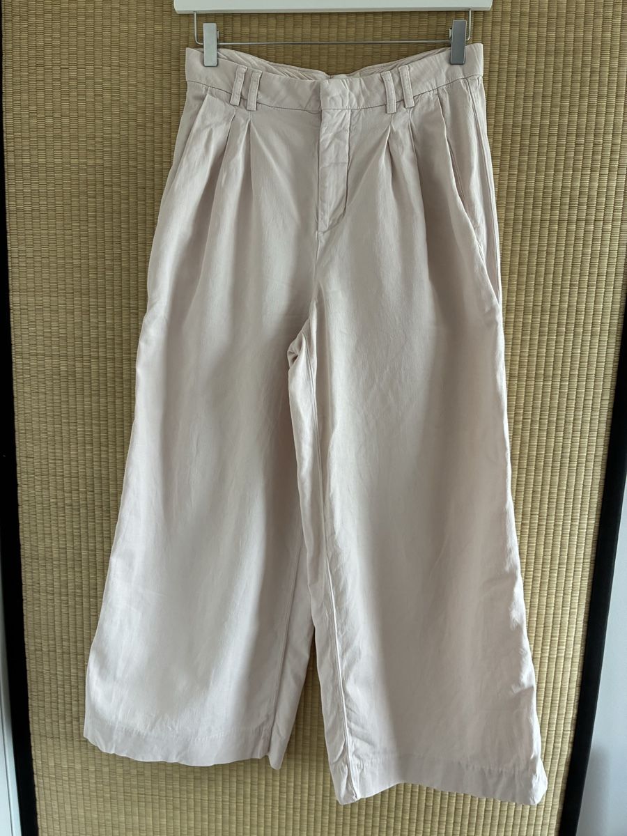 Closed Pantaloni: Closed cropped Hose in Leinen-Baumwoll Mischung  – Usato da Romanshorn venduto da phe_qs2q