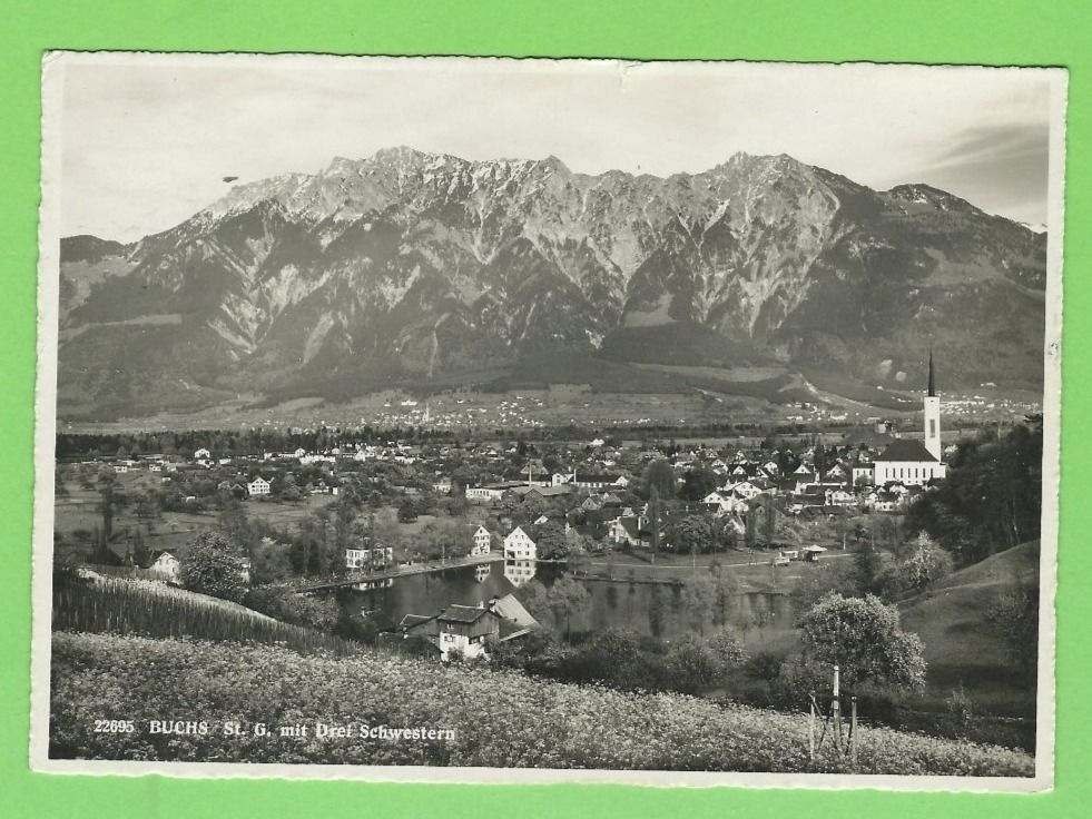Cartoline postali: Buchs St.G. mit Drei Schwestern – Usato da Zürich venduto da t24_de
