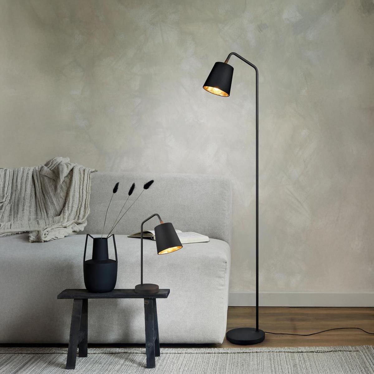 Lampade: Stehleuchte, Metall, Stoff, 148 cm Höhe – Nuovo (secondo la descrizione) da Kreuzlingen venduto da Smart-Light 1