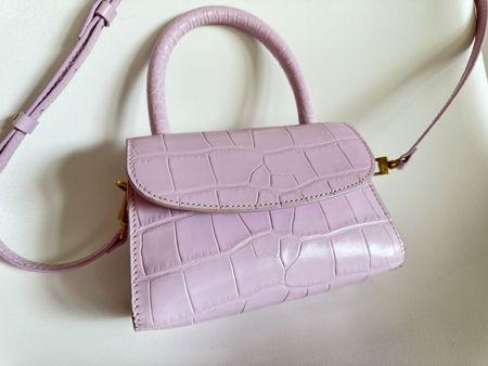 BY FAR Designer Crossbody Bag baby pink/ python pattern