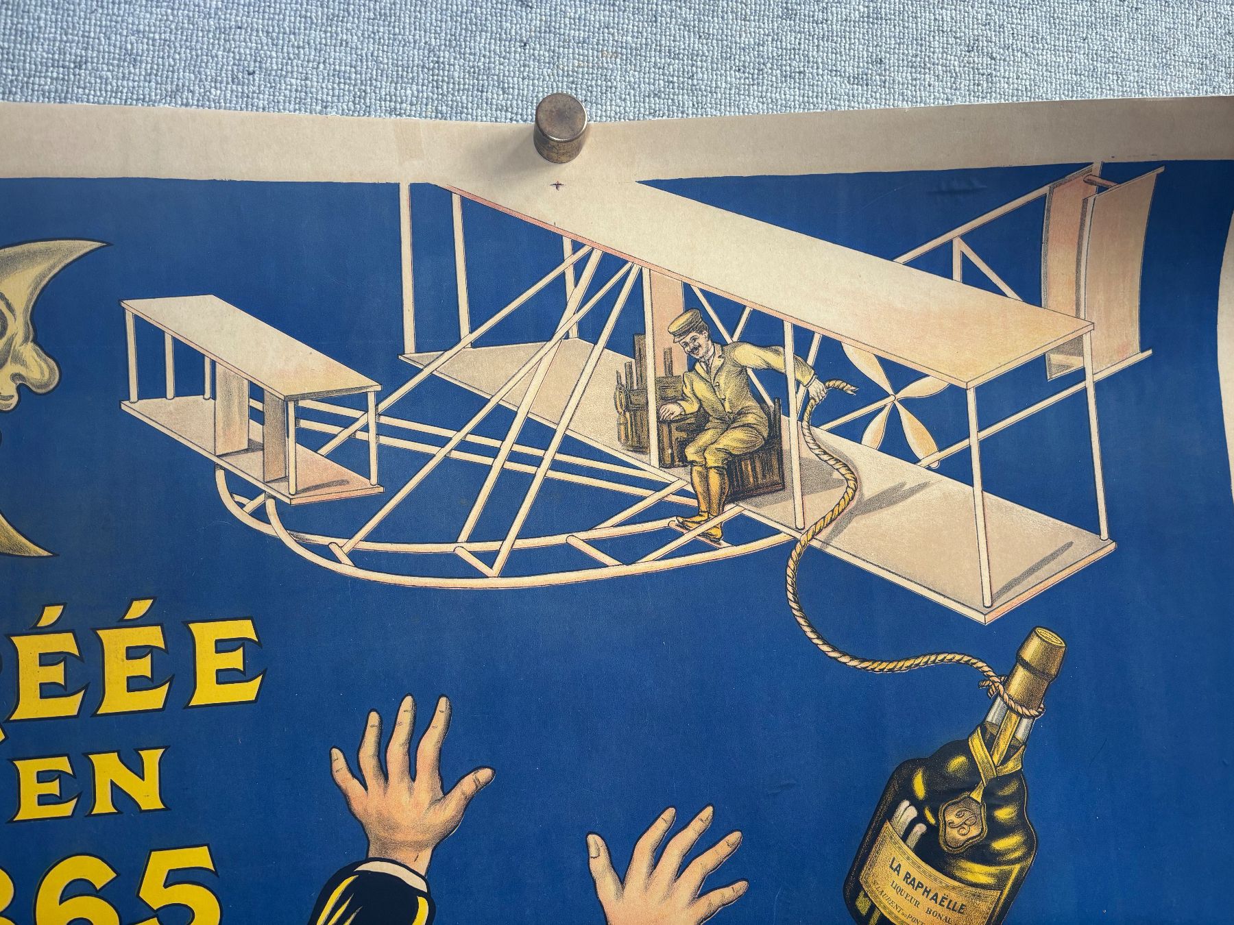 Poster & Bilder: Plakat Jugendstil Original 1908 Flugzeug Gebrüder Wright – Gebraucht aus Hinwil von DaniBachman 1
