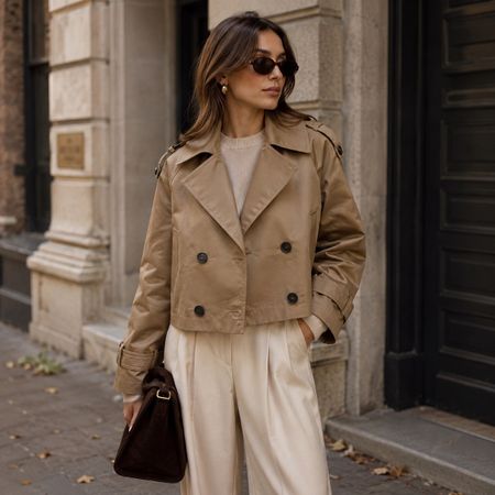 Zara Trench Trenchcoat Kurzjacke Jacke Gr.38-40 Neu 79,90