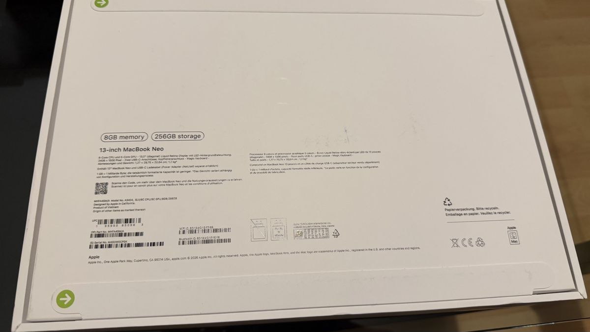 Apple Notebook: Apple MacBook Neo Laptop unverpackt – Nuovo e nell'imballaggio originale da Horgen venduto da Sawansto79 2