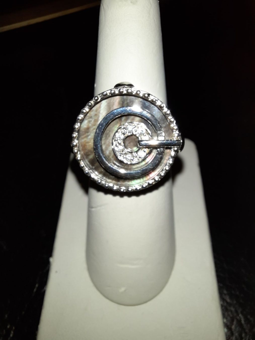 Anelli: Anello in argento 925 e madreperla colorata – Usato da Biasca venduto da Old_6blh