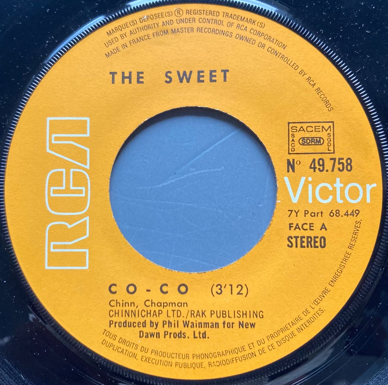 Dischi in vinile: THE SWEET - CO-CO – Usato da Poliez-Pittet venduto da Newtown-Records 2