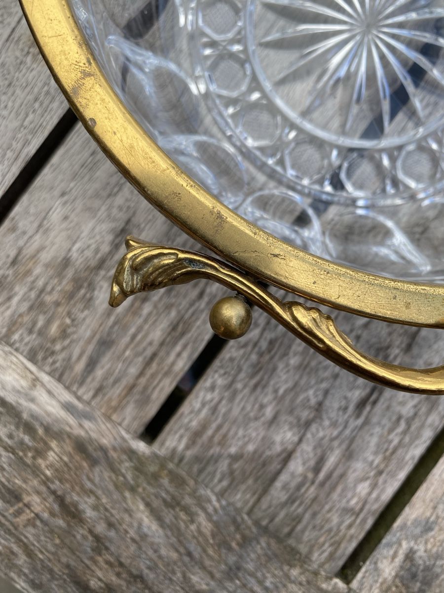 Ciotole: Kristallglasschale, Messing - Vintage – Usato da Glattbrugg venduto da Pischte.Brockenhaus 5