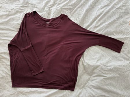 Shirt Langarm von Nulu Damen Gr M / Bordeaux