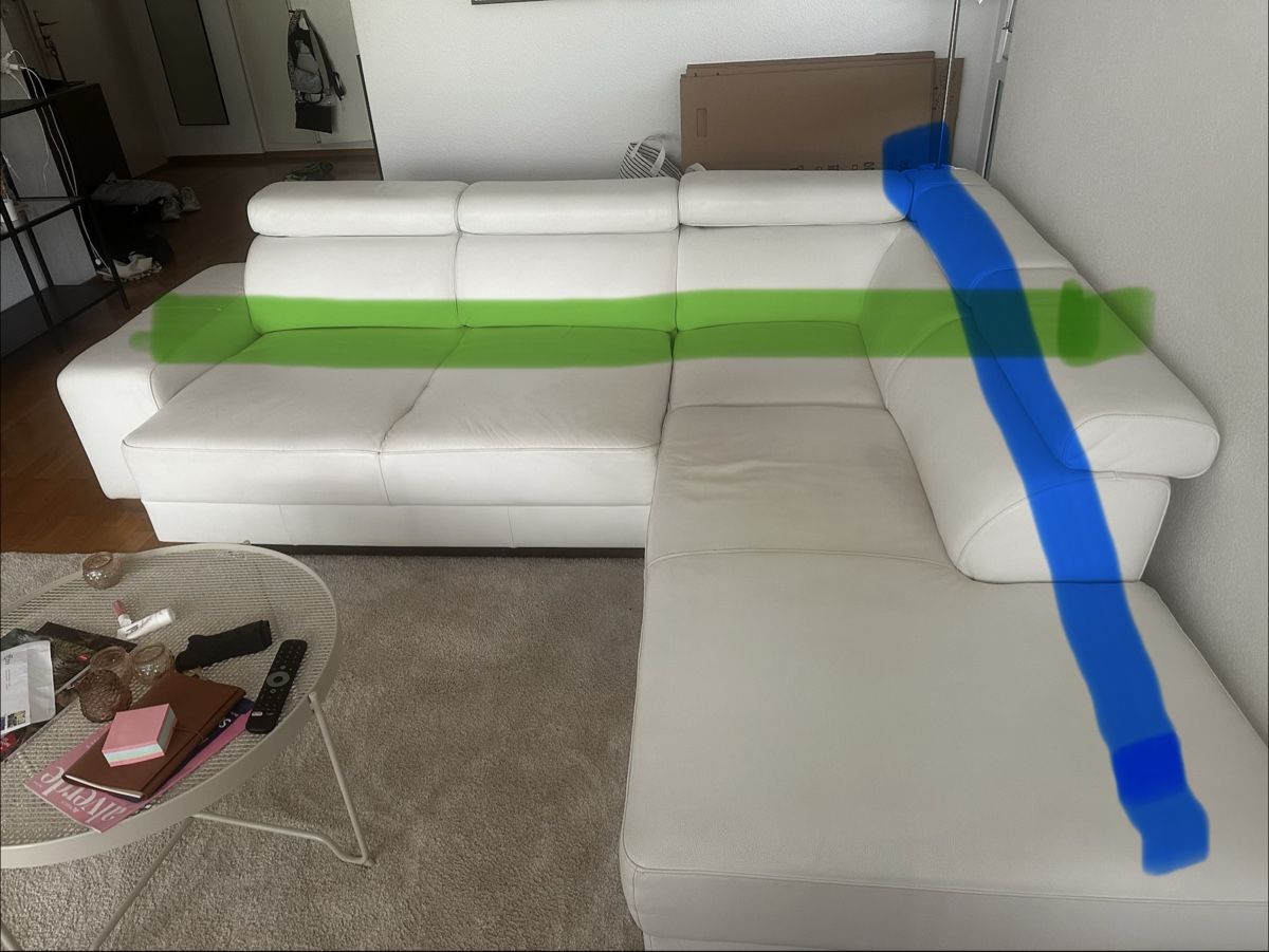 Sofas: Weisses Ecksofa aus Leder, guter Zustand – Gebraucht aus Zürich von Limpido 2
