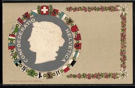 Schweiz, Helvetia, Wappen der Kantone, E