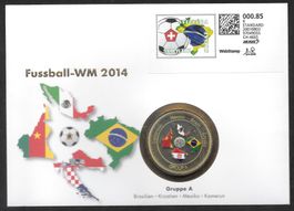 Münzbrief Fussball WM 2014 Brasilien Gruppe A