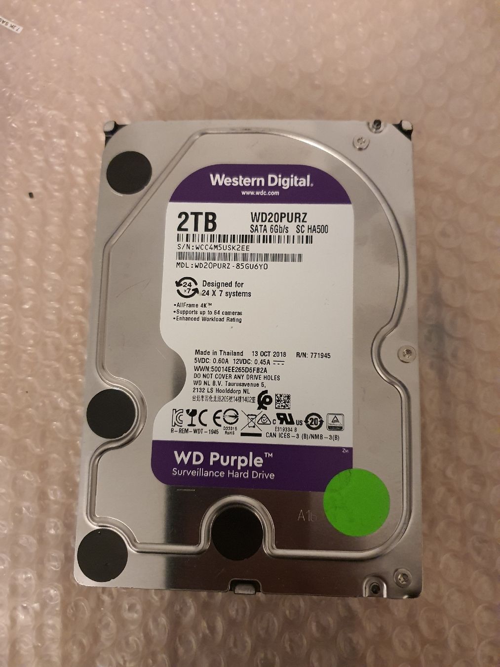 Western Digital Harddisks: WD Purple 2TB Surveillance Hard Drive – Gebraucht aus La Tour-de-Peilz von Gbes