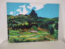Acrylic Gemälde Grosssee 60 x 80 cm