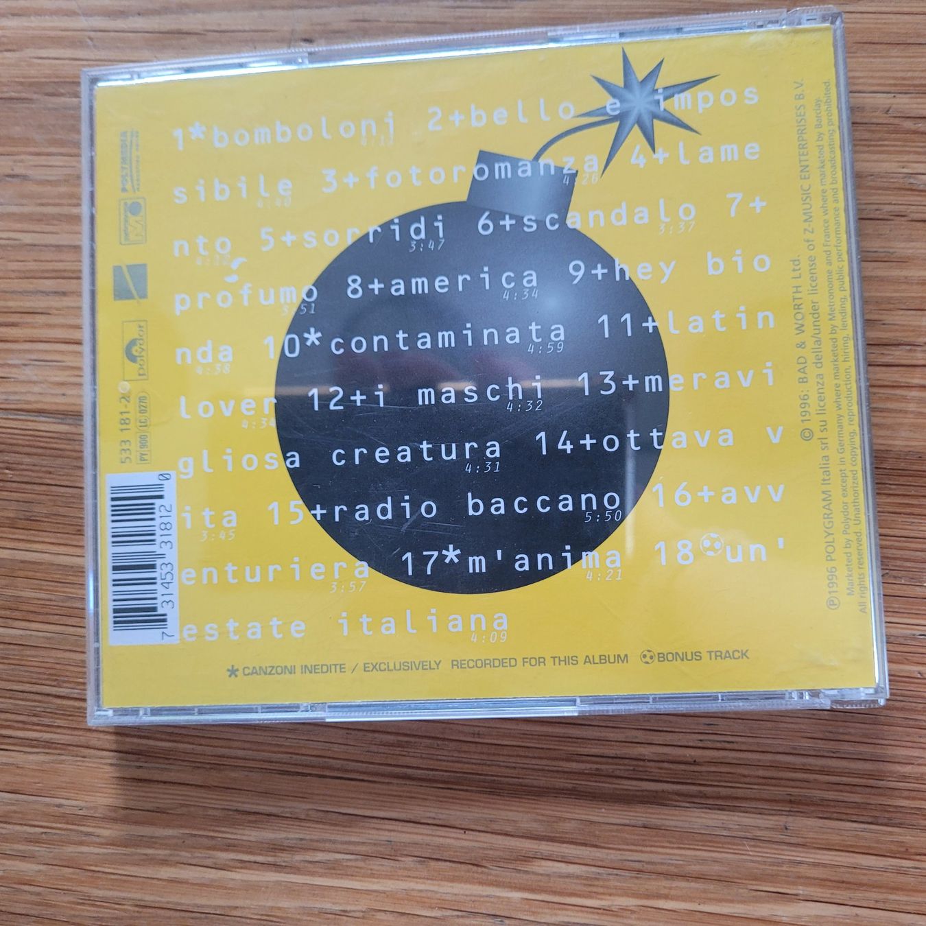CD: CD Gianna Nannini Bomboloni – Usato da Biel/Bienne venduto da Destockweb 2