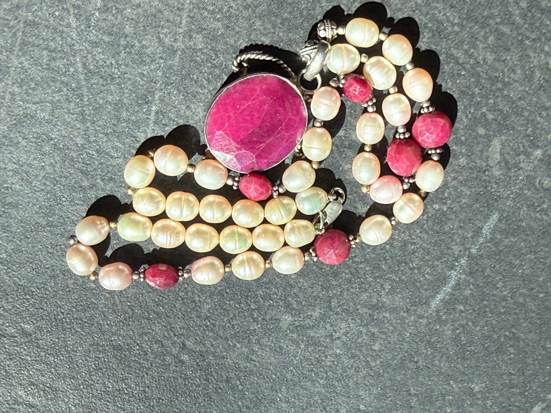 Catenine: Perlen und Rubis kette – Usato da Oberhof venduto da RealStone 2