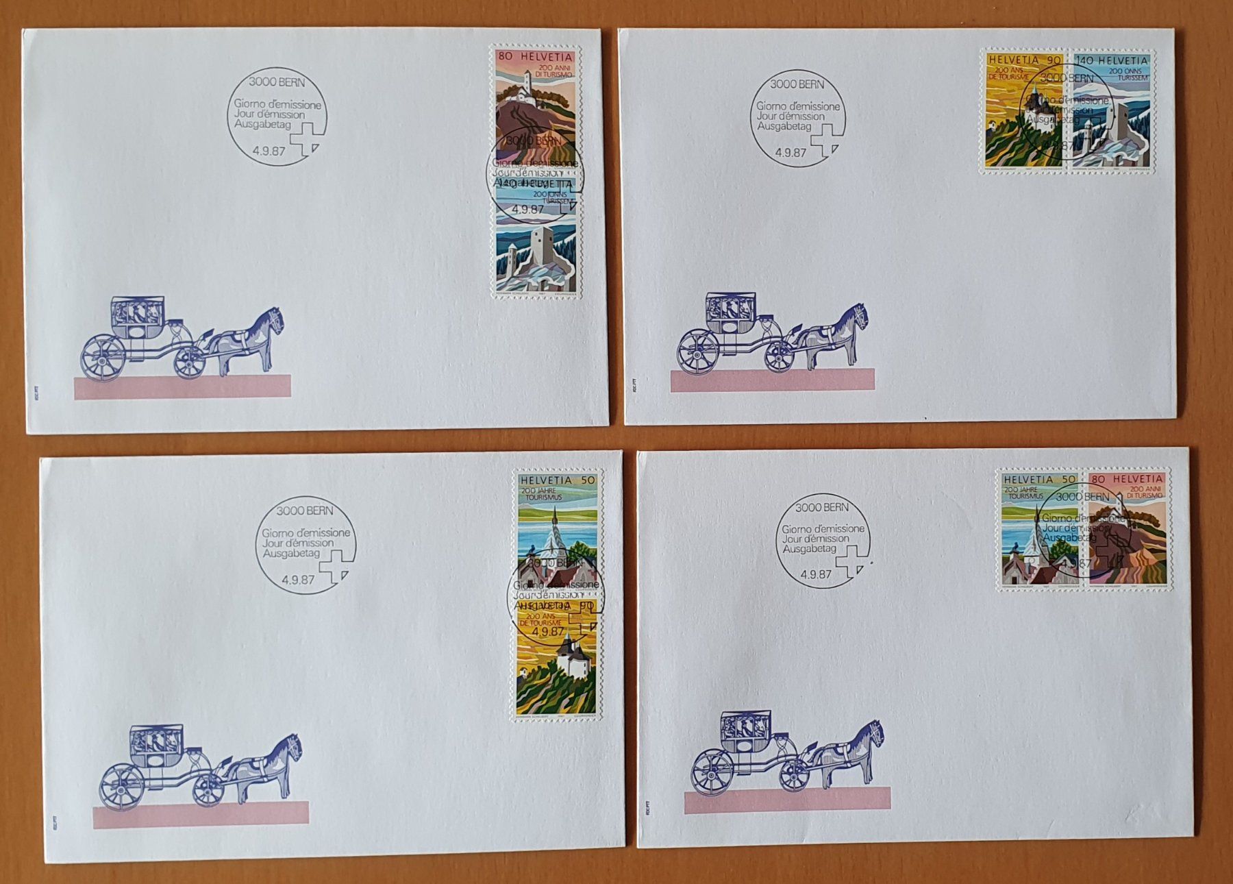 Tutti i francobolli: 5 Serien - FDC Zusammenhängend – Usato da Kreuzlingen venduto da Rschweiz1 1