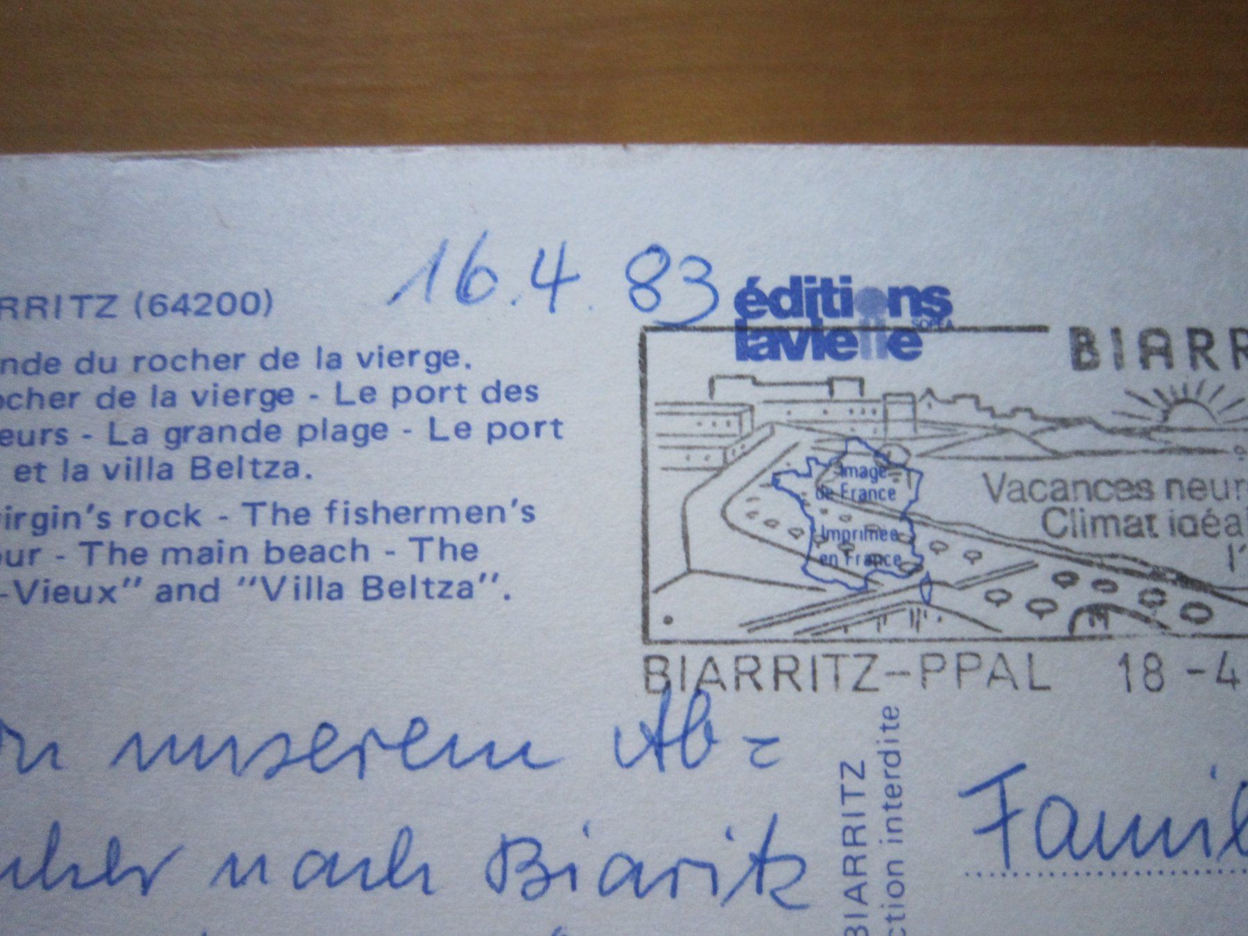 Cartoline postali: Schöne POstkarten BIARRITZ – Usato da Gordola venduto da Polentaefung 2