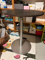Stehtisch rund braun mit  Metallfuss gebrauchter Zustand