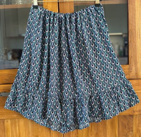 Rock luftig/weit,Stretchbund,Ziernaht hinten,Gr.S/M