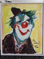 Ölgemälde Clown auf Leinwand, 2002, von Castiglioni Giani