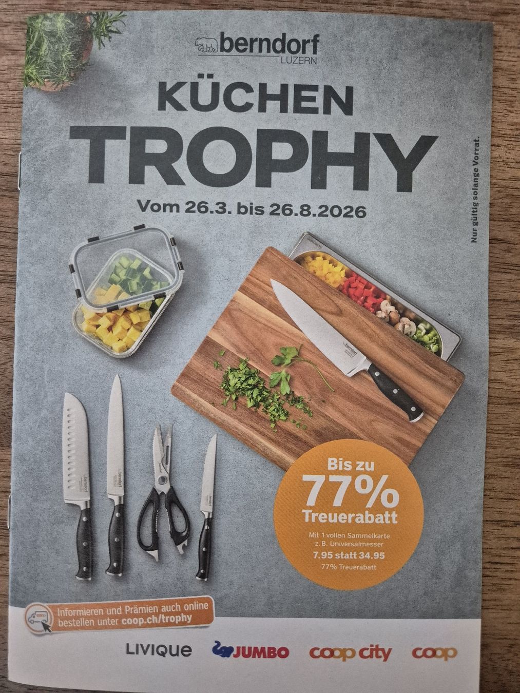 Coop Sammelmarken & -punkte: Coop Neue TROPHY Küche  1 volle Karte – Neu und originalverpackt aus Steffisburg von Mallekobold