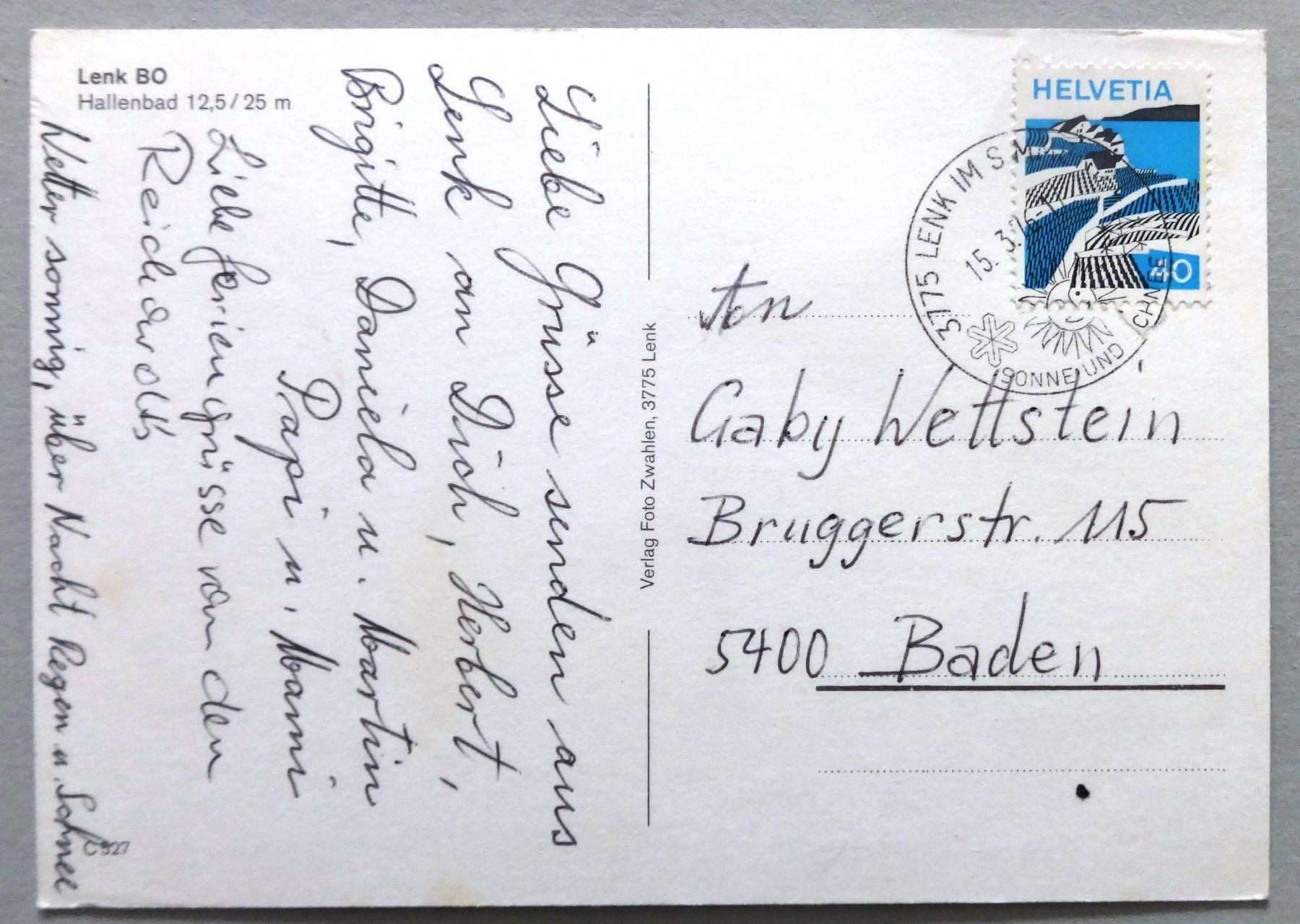 Cartoline postali: Lenk, Hallenbad, B.O. – Difettoso da Fétigny venduto da Billy2miny 1