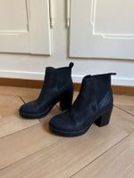 Kunstleder Stiefelette schwarz 36