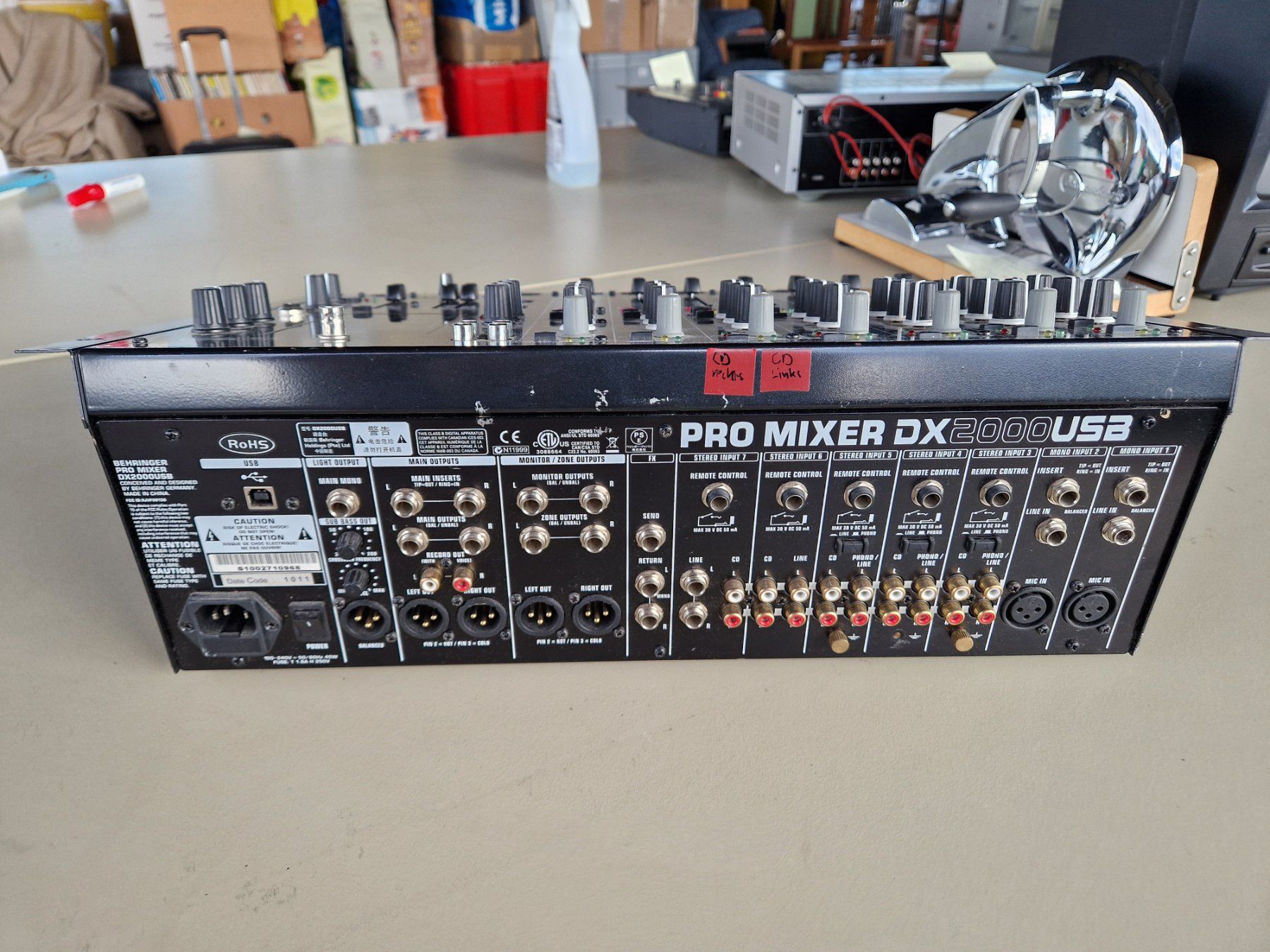 Behringer Console di mixaggio: Behringer Pro Mixer  DX-2000 USB  7 Kanal Mischpult – Usato da Wädenswil venduto da tome70 4